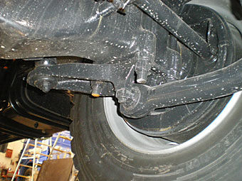 die Anbindung erfolgt über die Bridenbügel