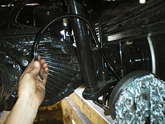 Die Luftversorgen erfolgt über die Verteilerleiste